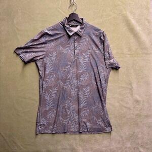 Travis Mathew Lifestyle mens polo golf shirt MEDIUM Gray short sleeve